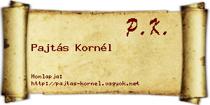 Pajtás Kornél névjegykártya